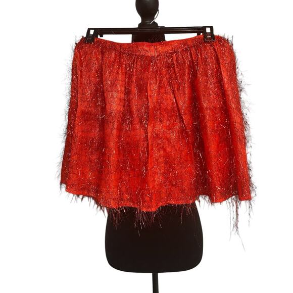 Queen Of Sparkles Red Tinsel Short - Picture 5 of 6